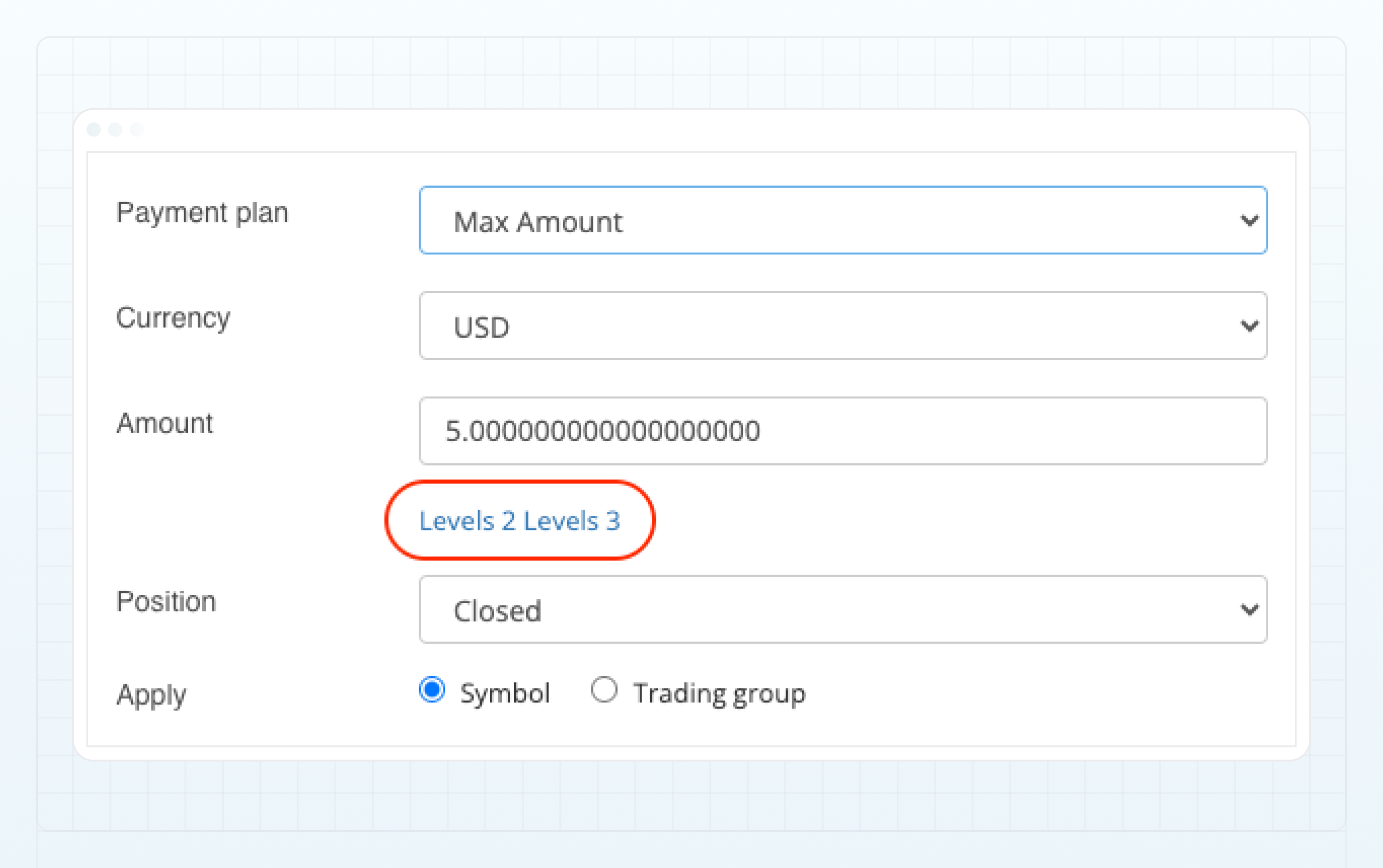 Max amount