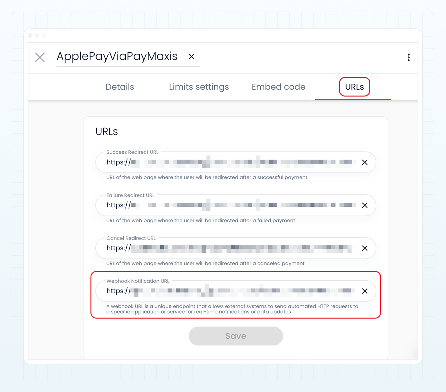 Add the webhook URL to a PSP in BridgerPay